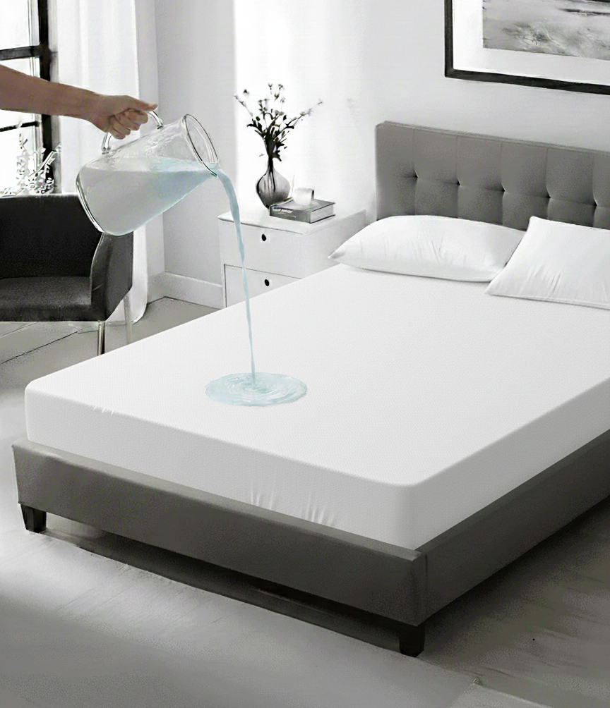White Terry Waterproof Mattress Protector Cover King Size
