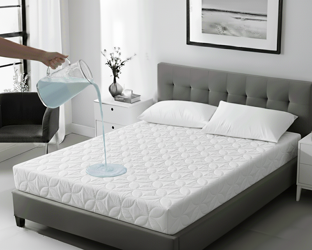 White Quilted Waterproof Mattress Protector Cover - King Size