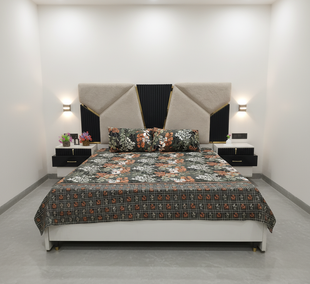 Autumn Botanica – Dark Floral Bedsheet Set