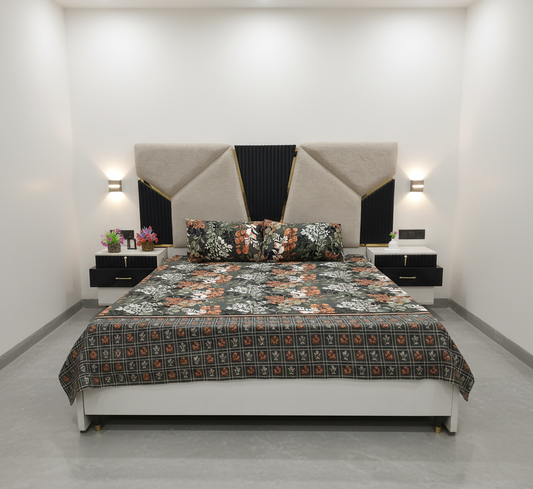 Autumn Botanica – Dark Floral Bedsheet Set