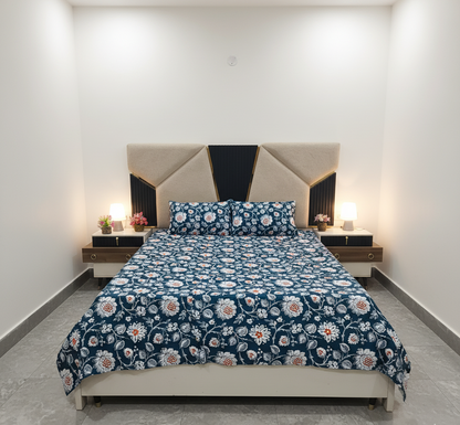 Floral Charm – Zinc Bedsheet Set