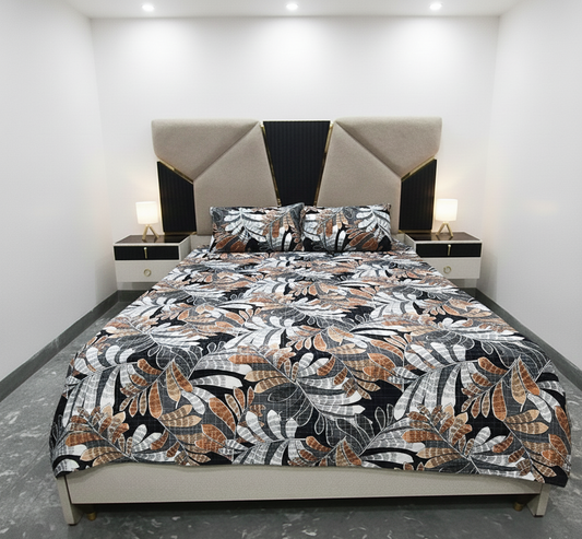 Urban Canopy – Charcoal & Bronze Bedsheet Set