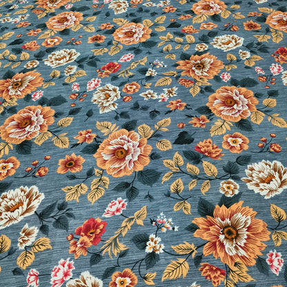 Autumn Bloom – Grey Fitted Bedsheet Set