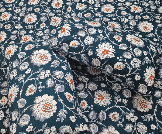 Floral Charm – Zinc Bedsheet Set